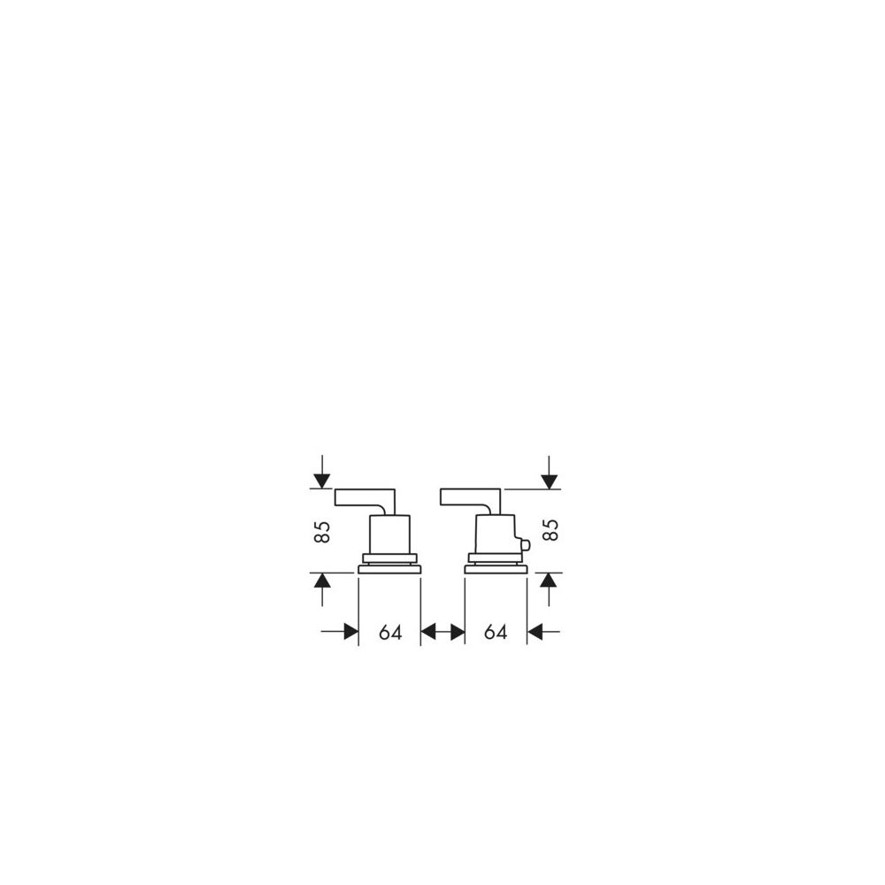 Hansgrohe AXOR Wannenrandarmatur Citterio 2-Loch, Thermostat, Hebelgriff, Brushed B... HANSGROHE-39482340 4011097920092 (Abb. 3)