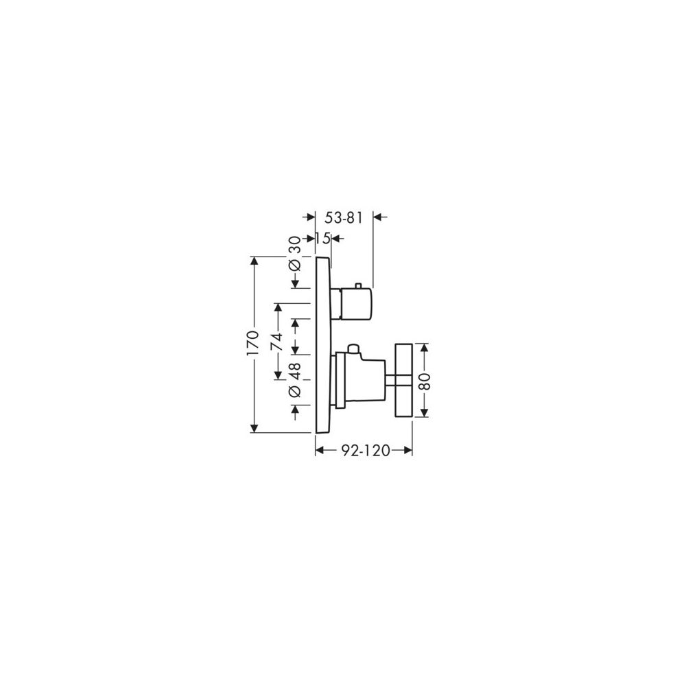 Hansgrohe AXOR Citterio Thermostat Unterputz, 26l/min, Absperrventil, Kreuzgriff, B... HANSGROHE-39705250 4011097921167 (Abb. 3)