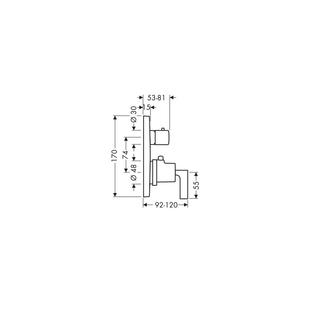 Hansgrohe AXOR Citterio Thermostat Unterputz, 29l/min, Ab- und Umstellventil, Hebel... HANSGROHE-39720990 4011097921693 (Abb. 3)