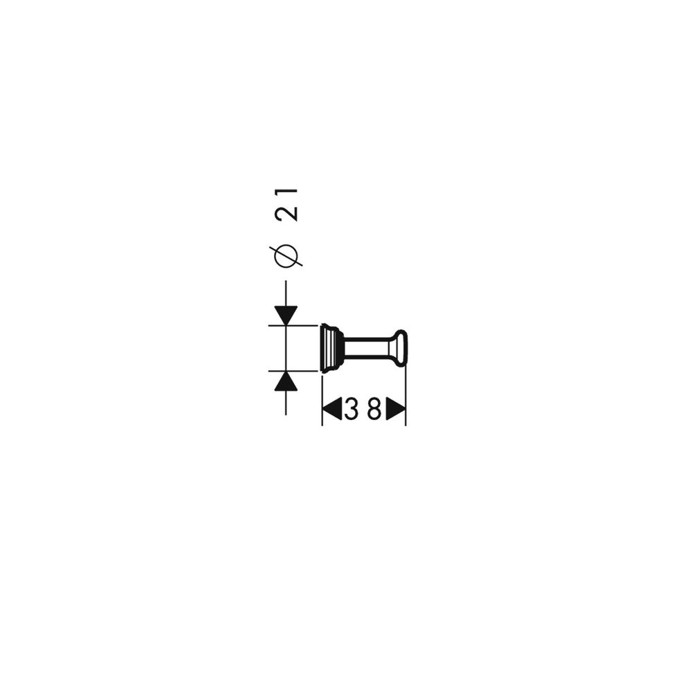 Hansgrohe AXOR Montreux Handtuchhaken, 21x38mm, Metall, Brushed Brass... HANSGROHE-42137950 4011097940465 (Abb. 2)