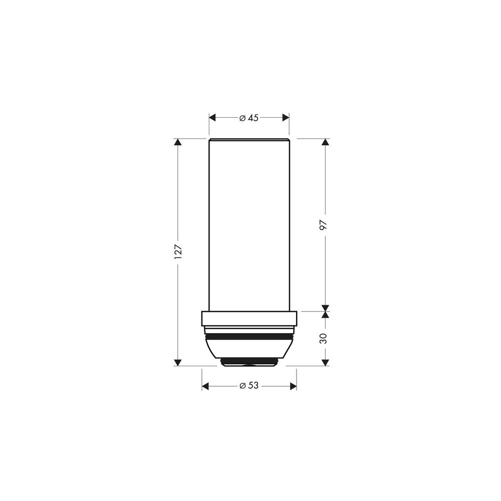 Hansgrohe AXOR Starck Verlängerung 60mm für bodenstehende Wannenmischer, Chrom... HANSGROHE-97686000 4011097502779 (Abb. 3)