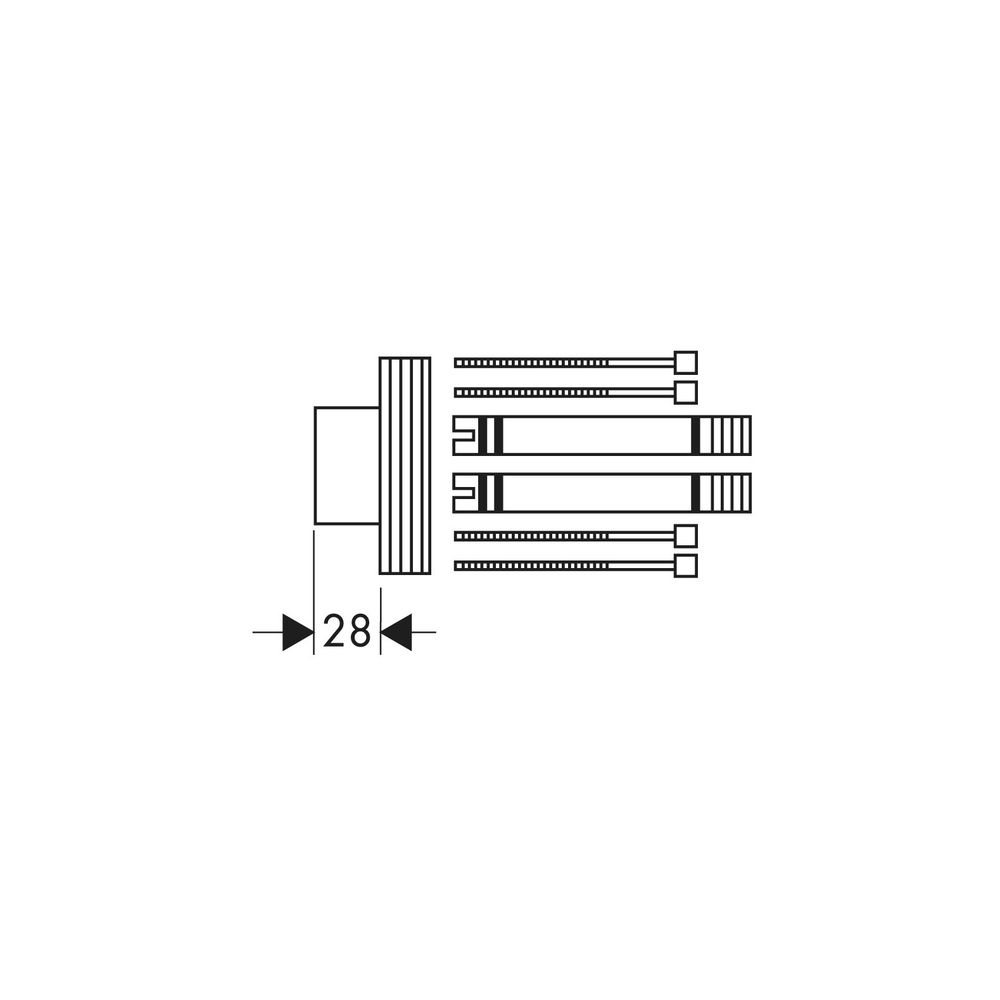 Hansgrohe AXOR Starck Verlängerung Set 28mm für Duschsäulen... HANSGROHE-10980000 4011097270326 (Abb. 3)