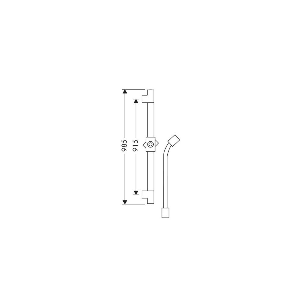 Hansgrohe AXOR Starck Brausestange 90cm, Brauseschlauch 160cm, Edelstahl Optic... HANSGROHE-27830800 4011097893389 (Abb. 2)