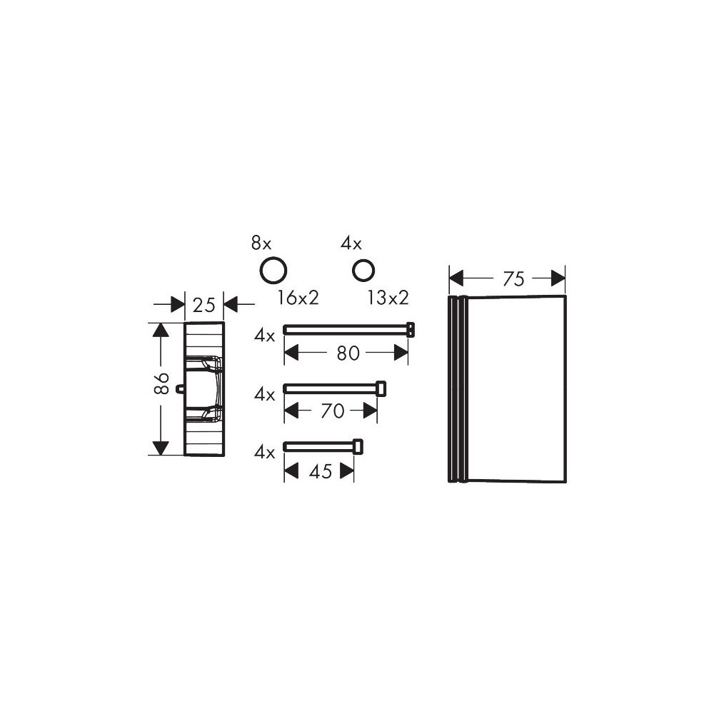 hansgrohe Verlängerung iBox universal Grundkörper 25mm... HANSGROHE-13595000 4011097333670 (Abb. 2)