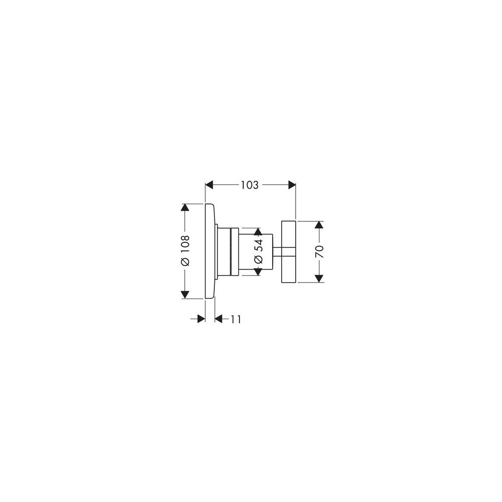 Hansgrohe AXOR Citterio Ab- und Umstellventil Trio, Quattro Unterputz DN 20, Kreuzg... HANSGROHE-39925950 4011097923185 (Abb. 4)