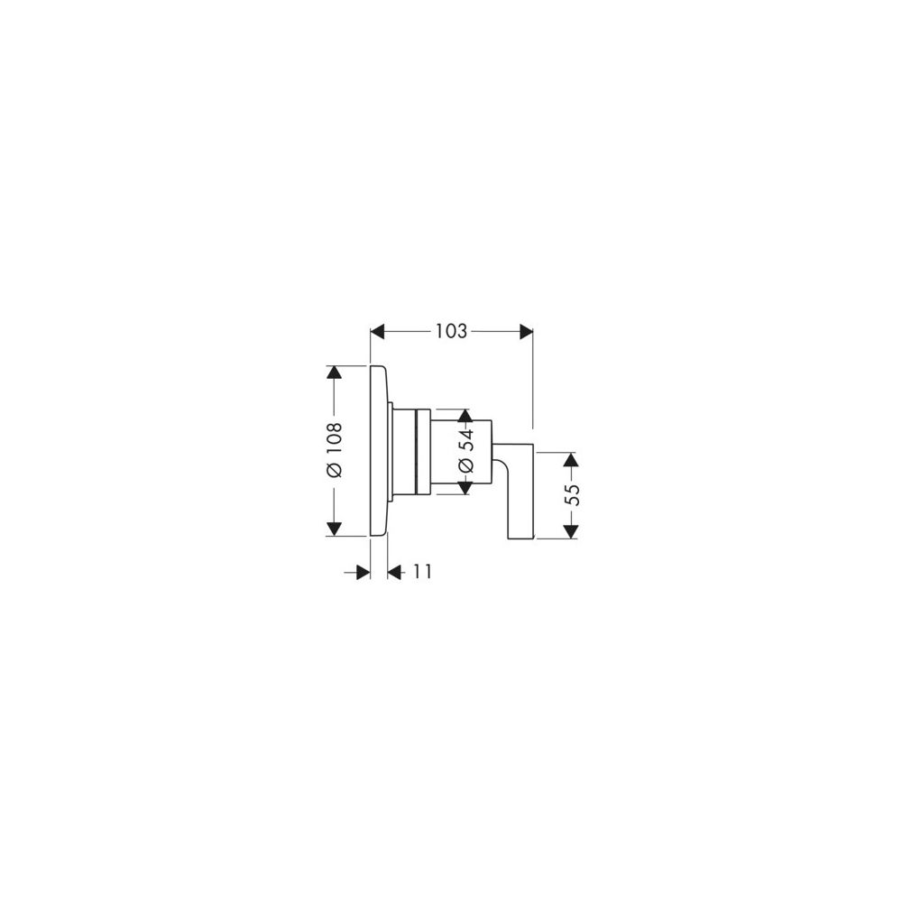 Hansgrohe AXOR Citterio Ab- und Umstellventil Trio, Quattro Unterputz DN 20, Hebelg... HANSGROHE-39920140 4011097923055 (Abb. 4)
