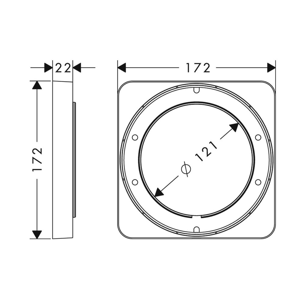 Hansgrohe AXOR Citterio M Verlängerungsrosette, F-Set, 172x172mm, 22mm, Polished Re... HANSGROHE-98860300 4011097946191 (Abb. 2)