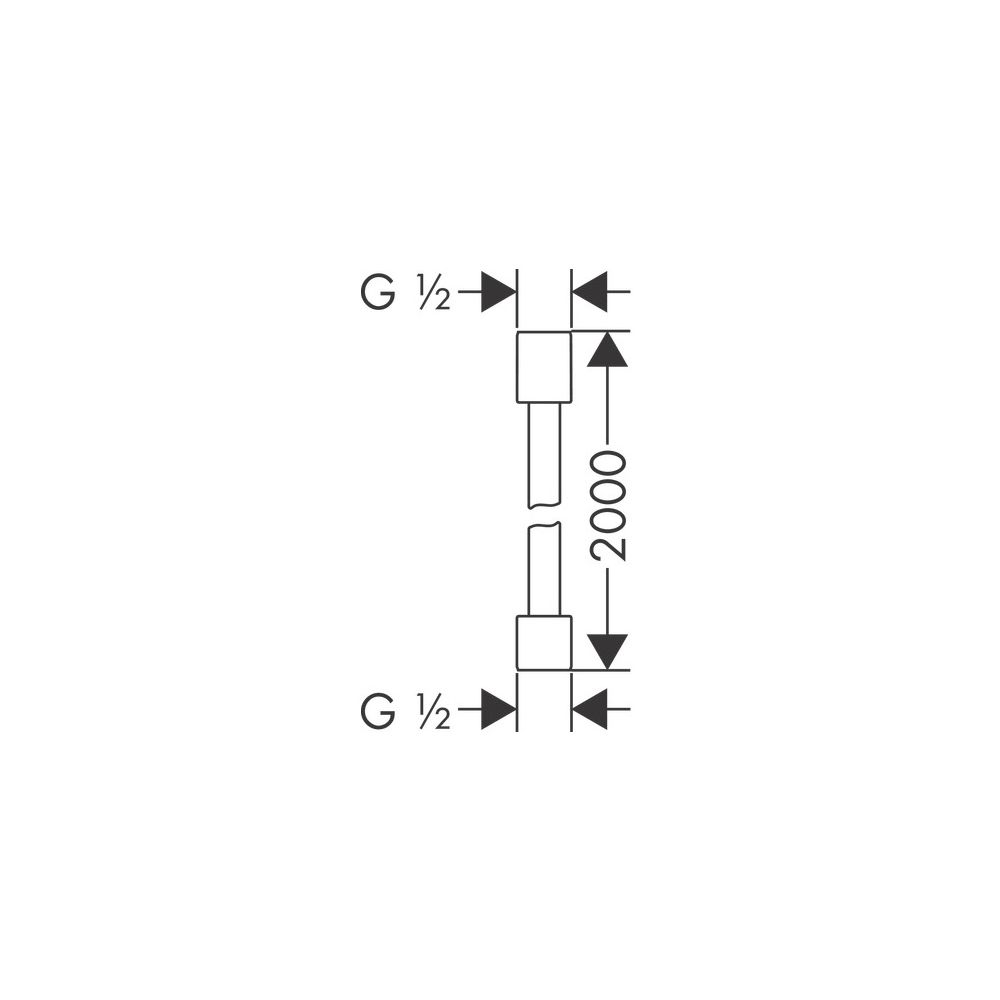 Hansgrohe AXOR ShowerSolutions Metalleffekt Brauseschlauch 200cm, zylindrischen Mut... HANSGROHE-28284250 4011097846897 (Abb. 2)