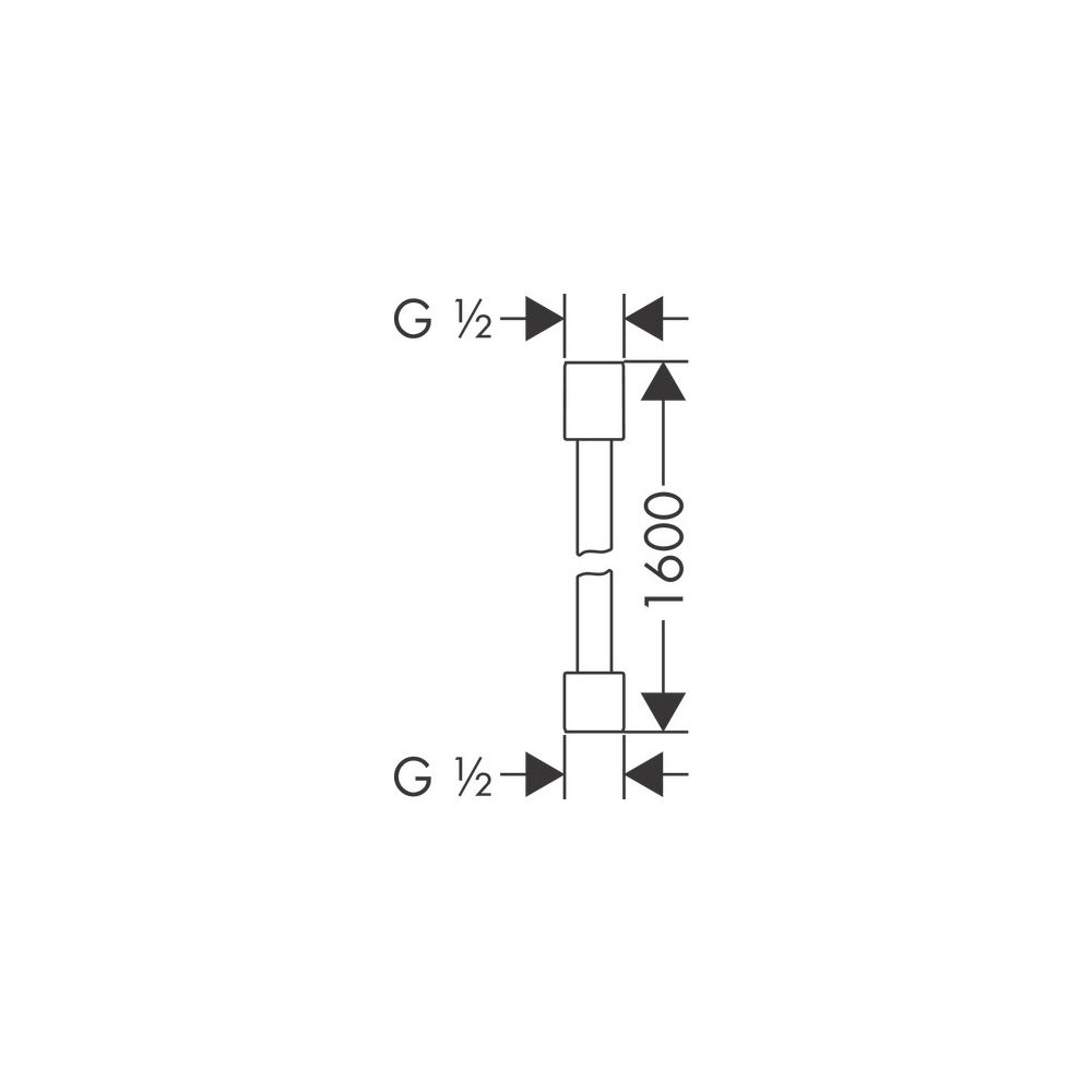 Hansgrohe AXOR Brausenschlauch für Starck Isiflex, 1600mm, G 1/2", 28286810... HANSGROHE-28286810 4011097276953 (Abb. 2)