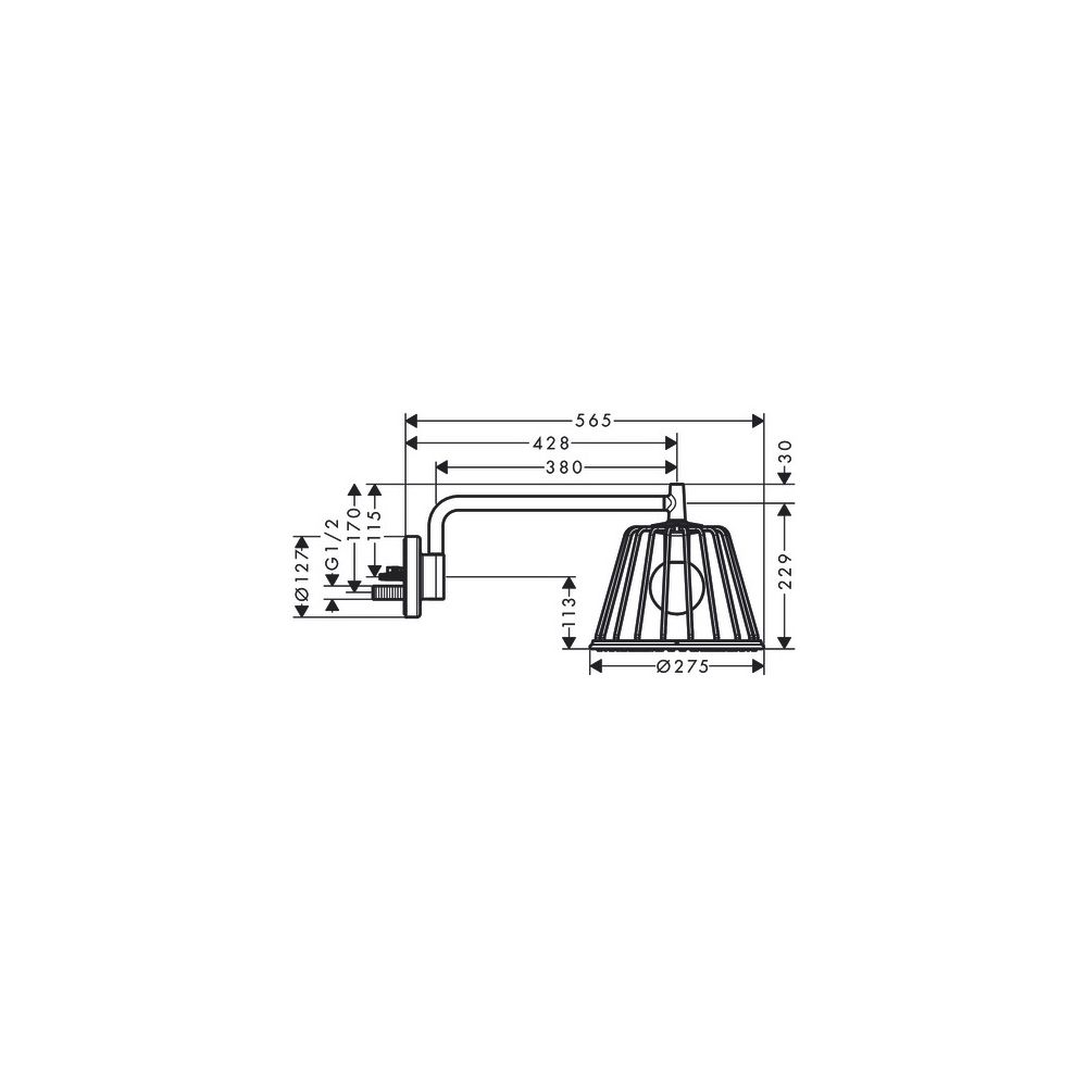 Hansgrohe AXOR LampShower/Nendo LampShower 275mm, 13l/min, 1jet, Brausearm, Polishe... HANSGROHE-26031300 4011097814025 (Abb. 4)