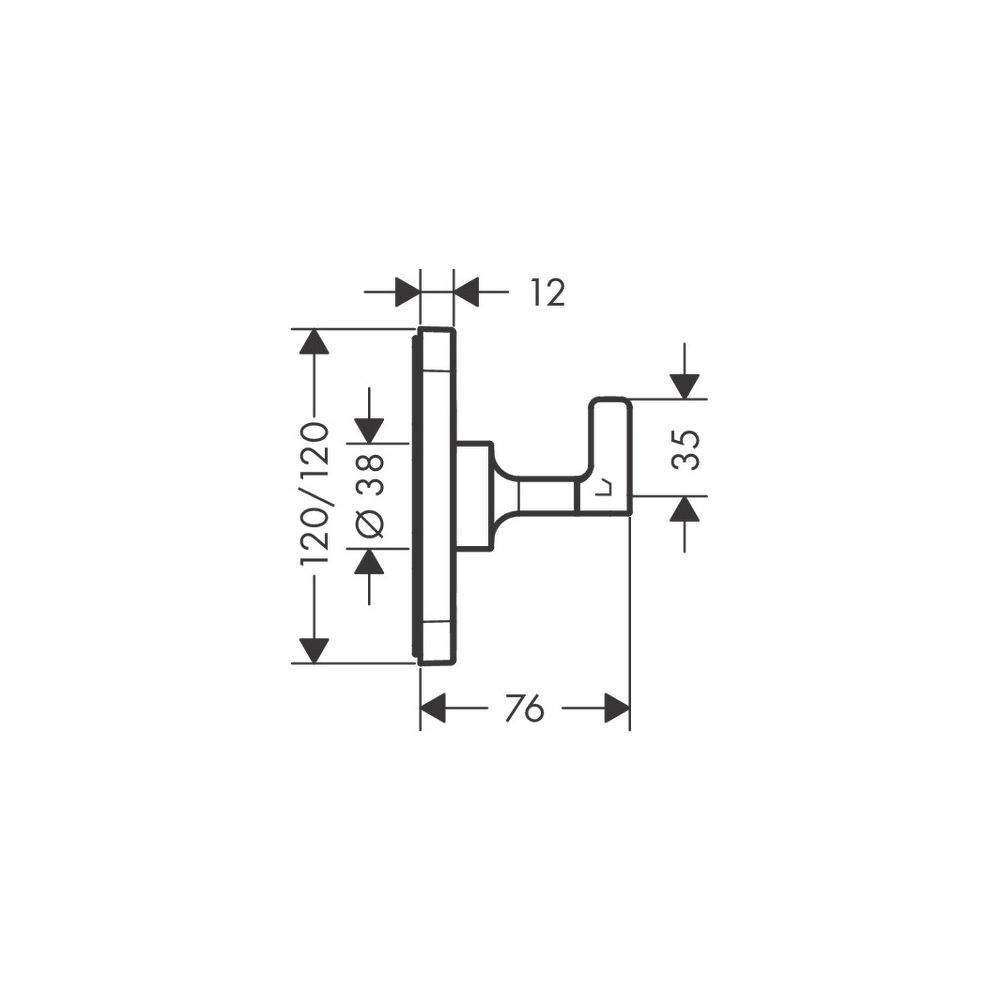 Hansgrohe AXOR Ab- und Umstellventil Citterio E Trio, Quattro 120x120mm, UP, DN 15,... HANSGROHE-36772140 4011097907543 (Abb. 2)