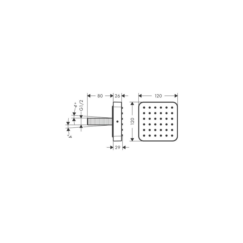Hansgrohe AXOR Absperrventil Citterio E UP, 120x120mm, softsquare, Edelstahl Optic... HANSGROHE-36822800 4011097848921 (Abb. 3)