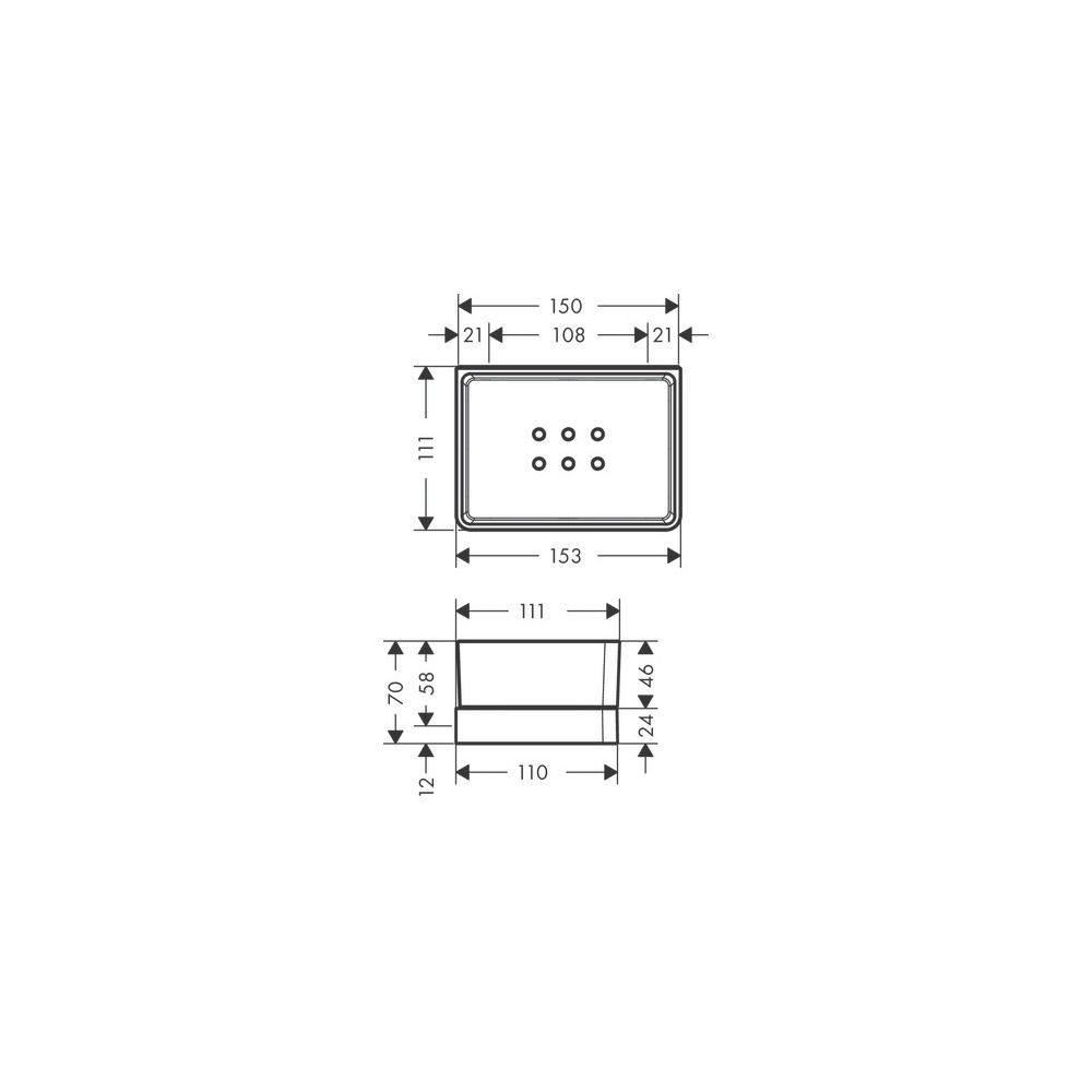 Hansgrohe AXOR Universal Softsquare Ablage 150x70mm, Glas/Metall, für Dusche, Polis... HANSGROHE-42802330 4011097823058 (Abb. 4)
