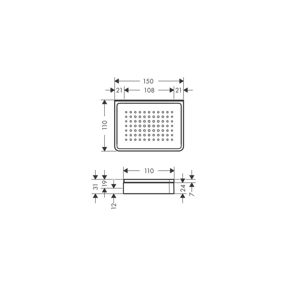 Hansgrohe AXOR Universal Softsquare Seifenschale/ Ablage,152x32x110mm, Keramik, Pol... HANSGROHE-42803990 4011097824772 (Abb. 3)
