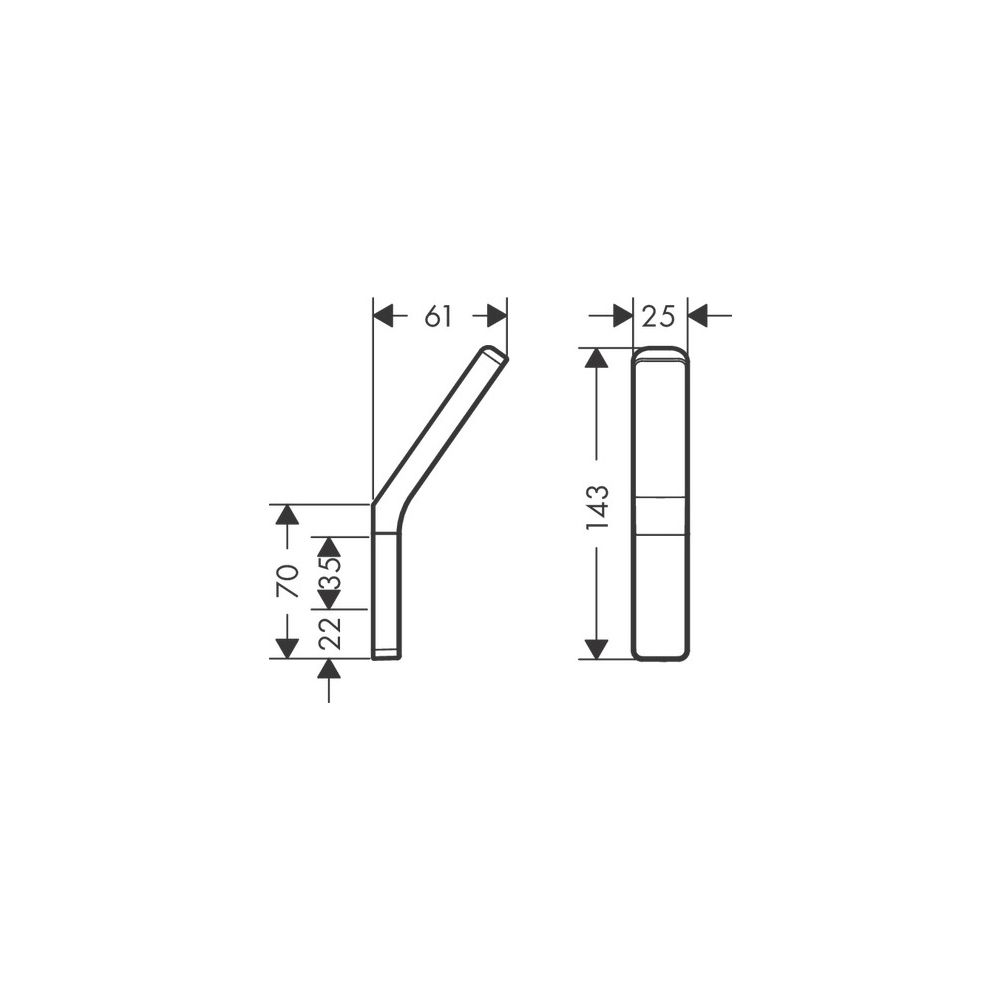 Hansgrohe AXOR Universal Softsquare Handtuchhaken,142x61mm, Metall, Edelstahl Optic... HANSGROHE-42801800 4011097822457 (Abb. 3)