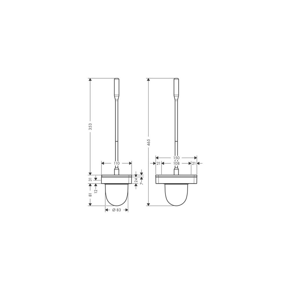 Hansgrohe AXOR Universal Softsquare Toilettenbürstenhalter Wandmontage, Polished Re... HANSGROHE-42835300 4011097828343 (Abb. 2)