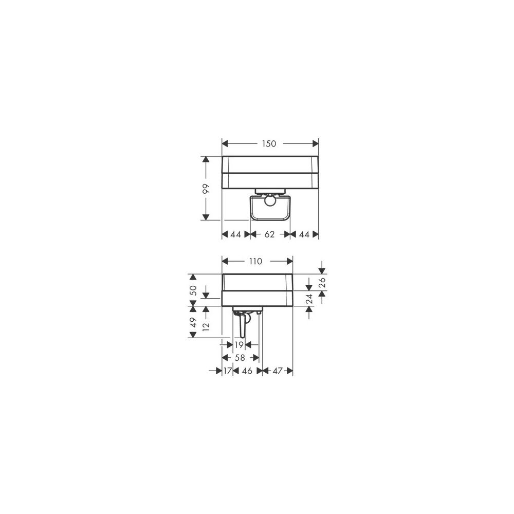 Hansgrohe AXOR Universal Softsquare Lotionspender, Ablage, 180ml, Metall/Glas, Brus... HANSGROHE-42819310 4011097820538 (Abb. 3)