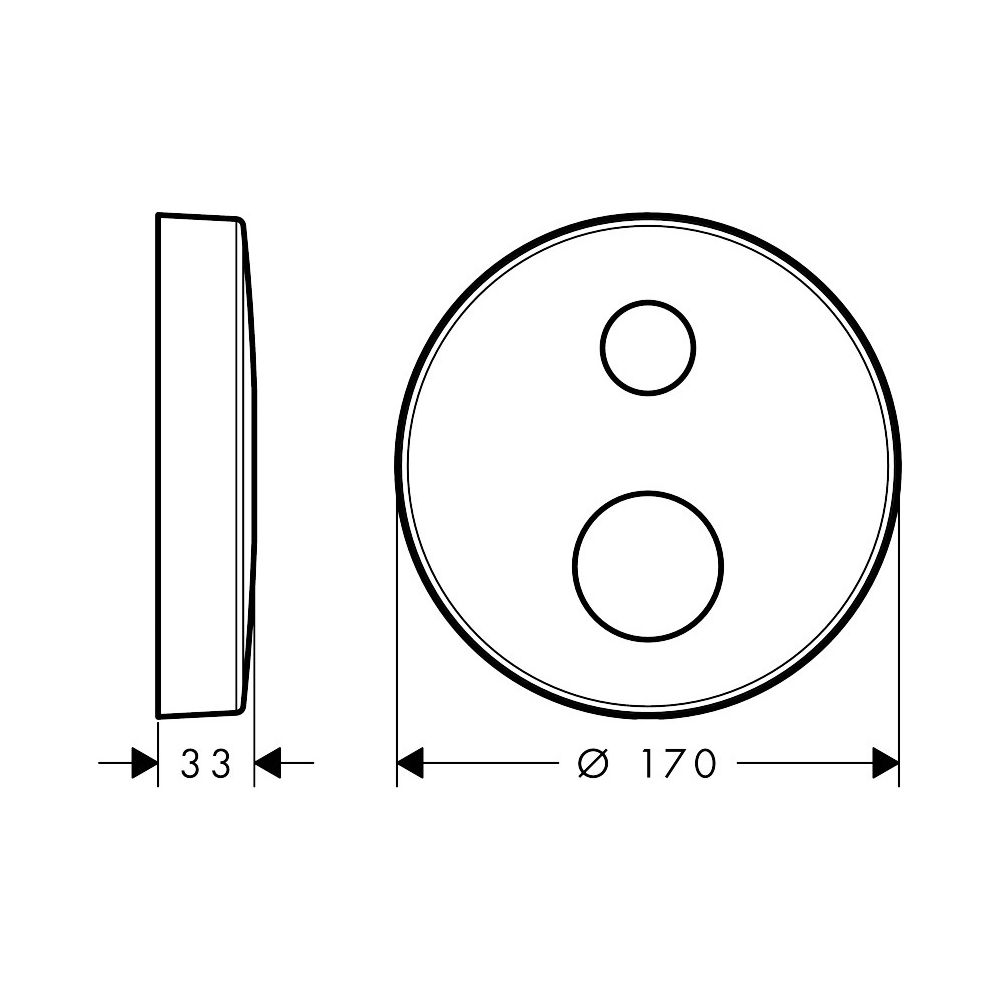 Hansgrohe AXOR Verlängerungsrosette rund 2-Loch, Mengenregulierungspfeil, 170mm, 33... HANSGROHE-14963000 4011097759838 (Abb. 2)