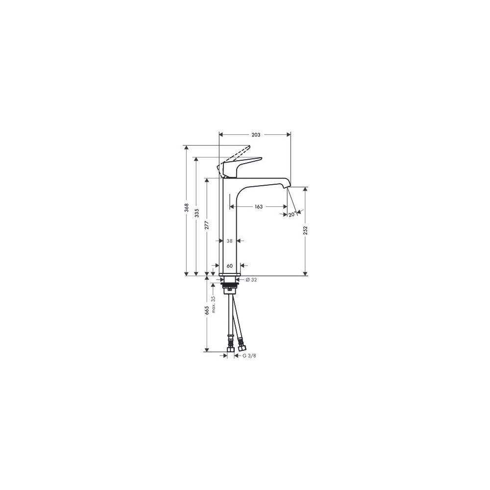 Hansgrohe AXOR Citterio E Einhebel-Waschtischmischer 250mm, Hebelgriff, Ablaufgarni... HANSGROHE-36113990 4011097903750 (Abb. 3)