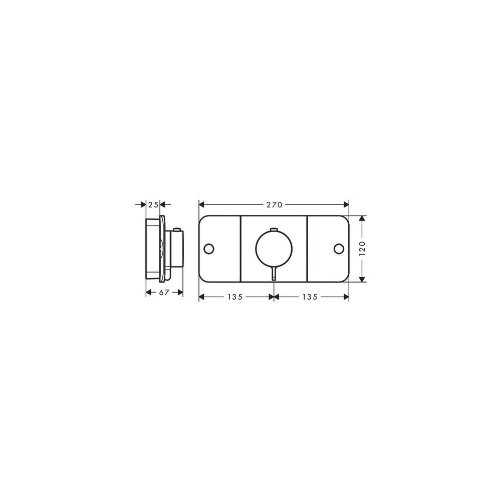 Hansgrohe AXOR One Thermostatmodul Unterputz, 30l/min, für 2 Verbraucher, Polished ... HANSGROHE-45712330 4011097824376 (Abb. 3)