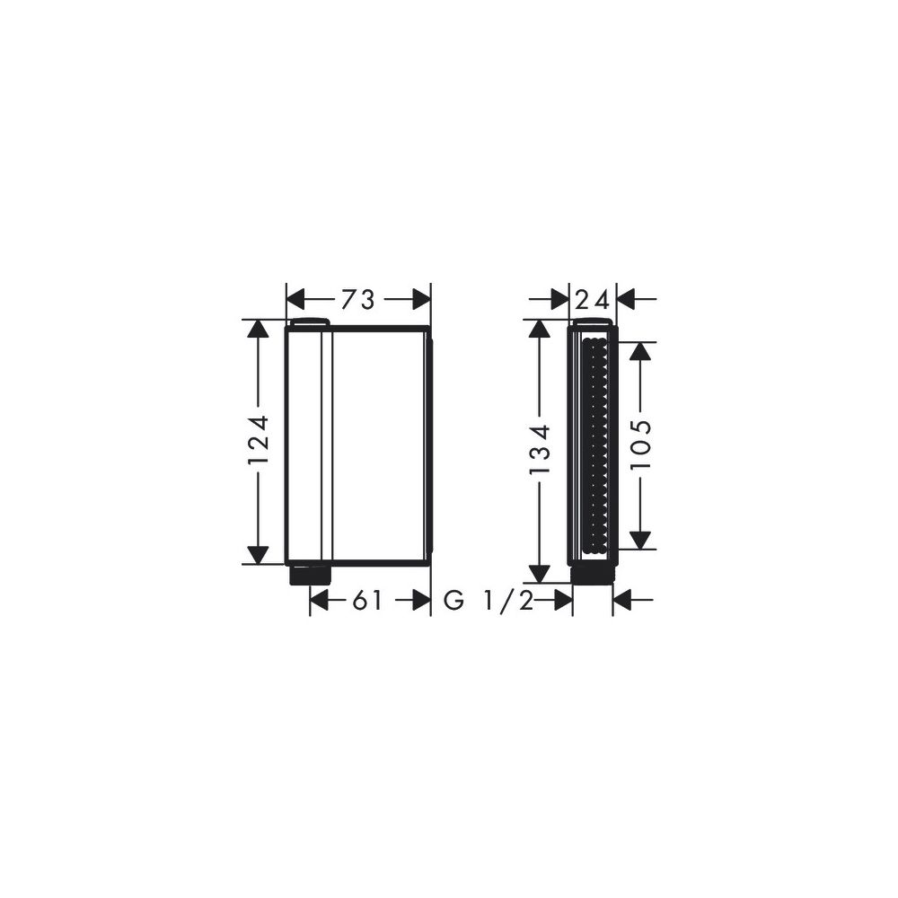 Hansgrohe AXOR One Handbrause 2jet, 124x24mm, Polished Gold Optic... HANSGROHE-45720990 4059625088067 (Abb. 2)