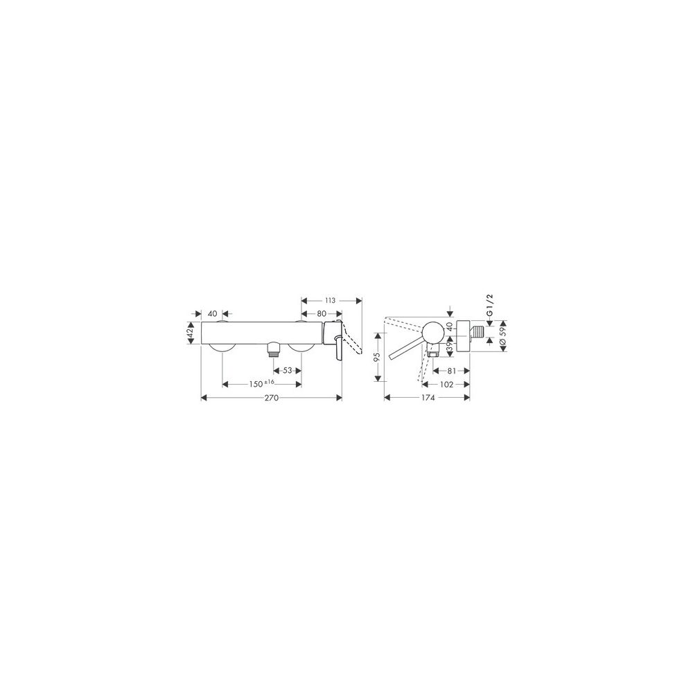Hansgrohe AXOR Starck Einhebel-Brausemischer Aufputz, 28l/min, Hebelgriff, Chrom... HANSGROHE-10665000 4011097815817 (Abb. 3)