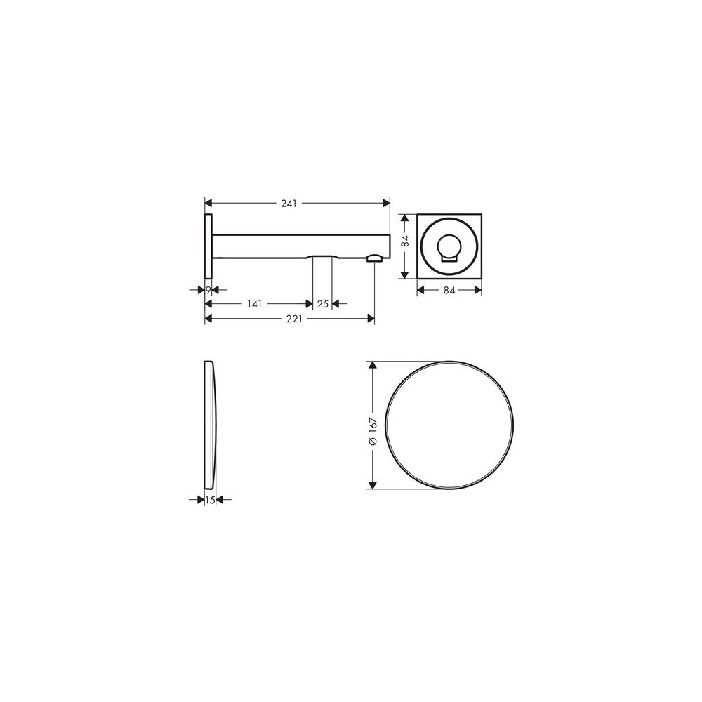 Hansgrohe AXOR Uno Elektronik-Waschtischmischer, 5l/min, UP für Wandmontage, Auslau... HANSGROHE-45111250 4059625082539 (Abb. 2)