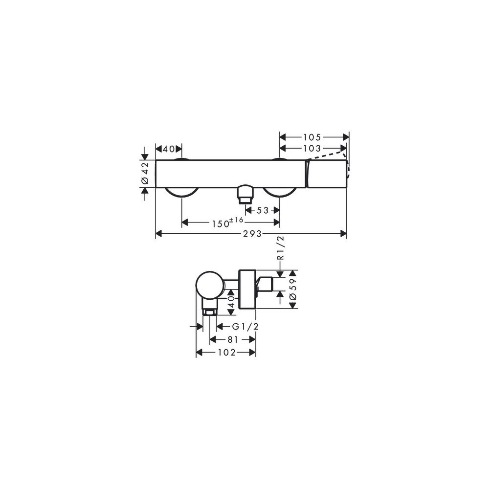 Hansgrohe AXOR Uno Einhebel-Brausemischer Aufputz, 15l/min, Zerogriff, Edelstahl Op... HANSGROHE-45600800 4059625016541 (Abb. 3)