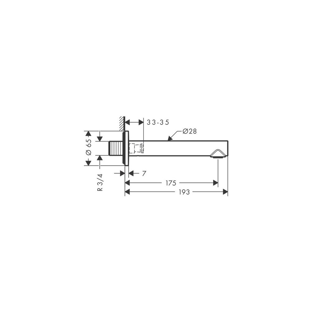 Hansgrohe AXOR Uno Wanneneinlauf, 19l/min, gerade, Polished Gold Optic... HANSGROHE-45410990 4059625019894 (Abb. 3)
