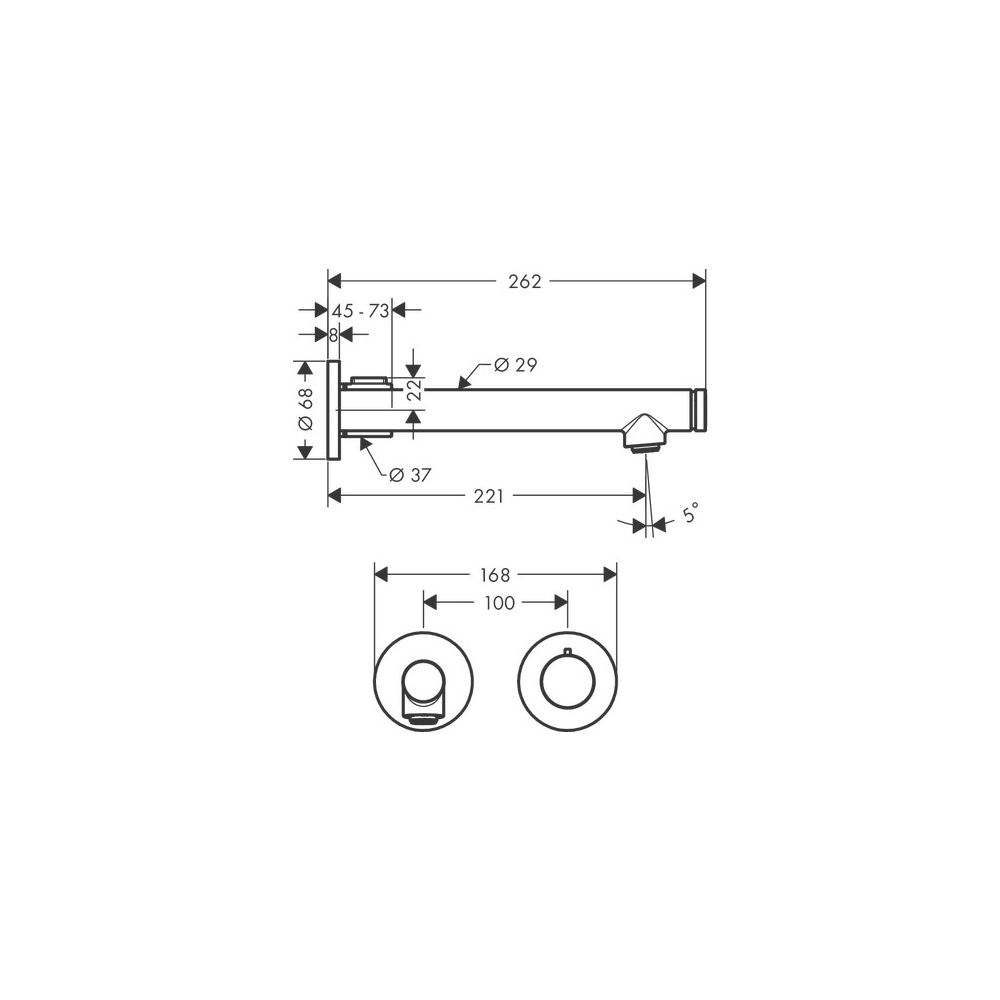 Hansgrohe AXOR Uno Waschtischmischer Unterputz, 5l/min, für Wandmontage Select, Aus... HANSGROHE-45113000 4011097982885 (Abb. 4)