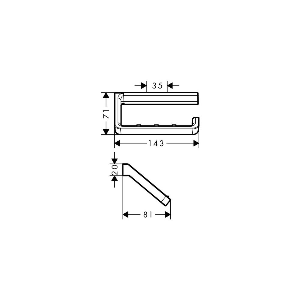 Hansgrohe AXOR Universal Softsquare Toilettenpapierhalter, Polished Black Chrome... HANSGROHE-42846330 4059625094945 (Abb. 3)