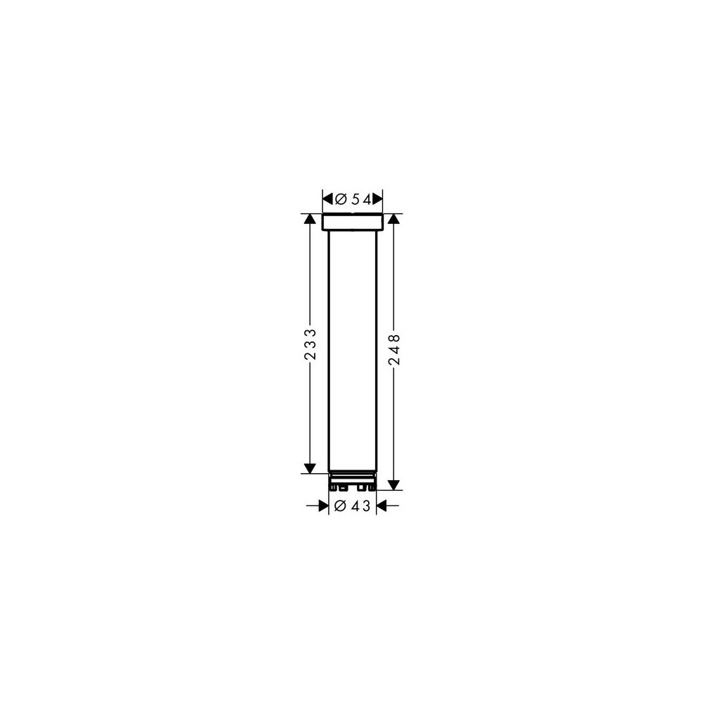 Hansgrohe AXOR ShowerSolutions Verlängerung 230mm quadratisch für Deckenbefestigung... HANSGROHE-35288990 4059625189658 (Abb. 2)