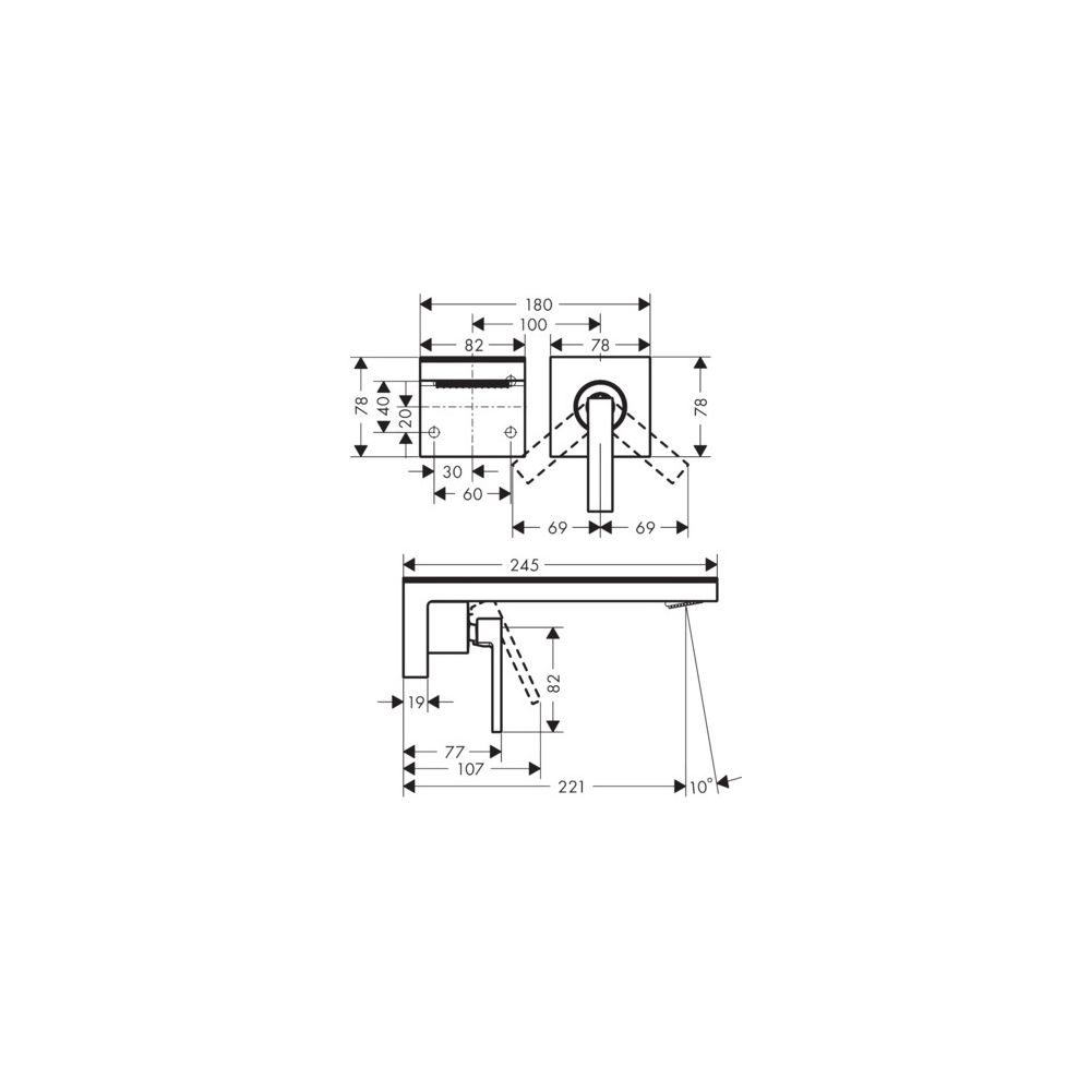 Hansgrohe AXOR MyEdition Einhebel-Waschtischmischer Unterputz, 5l/min, für Wandmont... HANSGROHE-47062670 4059625450765 (Abb. 2)