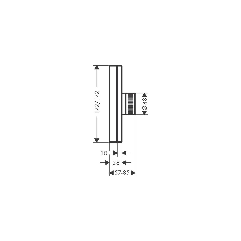 Hansgrohe AXOR Edge Thermostat HighFlow, 59l/min, Unterputz, Diamantschliff, Chrom... HANSGROHE-46741000 4059625189924 (Abb. 3)
