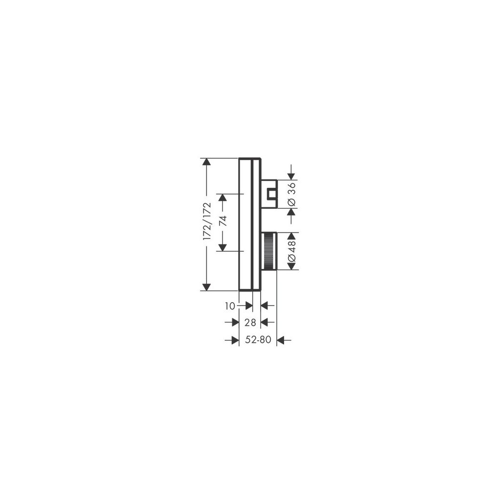 Hansgrohe AXOR Edge Thermostat Unterputz, 26l/min, Absperrventil, Diamantschliff, P... HANSGROHE-46751990 4059625268469 (Abb. 2)