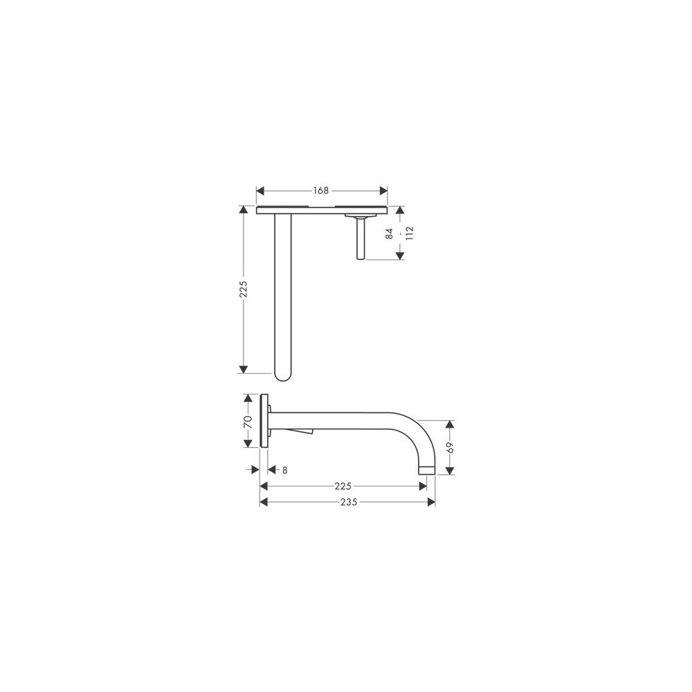 Hansgrohe AXOR Uno Einhebel-Waschtischmischer Unterputz, 5l/min, Auslauf 225mm, Pla... HANSGROHE-38115990 4011097909745 (Abb. 2)