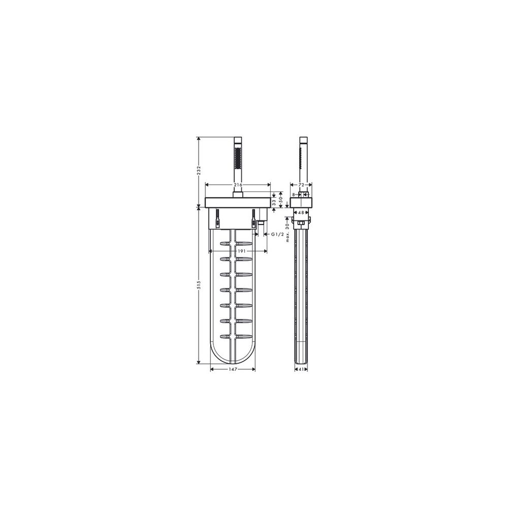Hansgrohe AXOR Edge Wannenrand-Set, 14,5l/min, Polished Gold Optic... HANSGROHE-46470990 4059625292464 (Abb. 2)