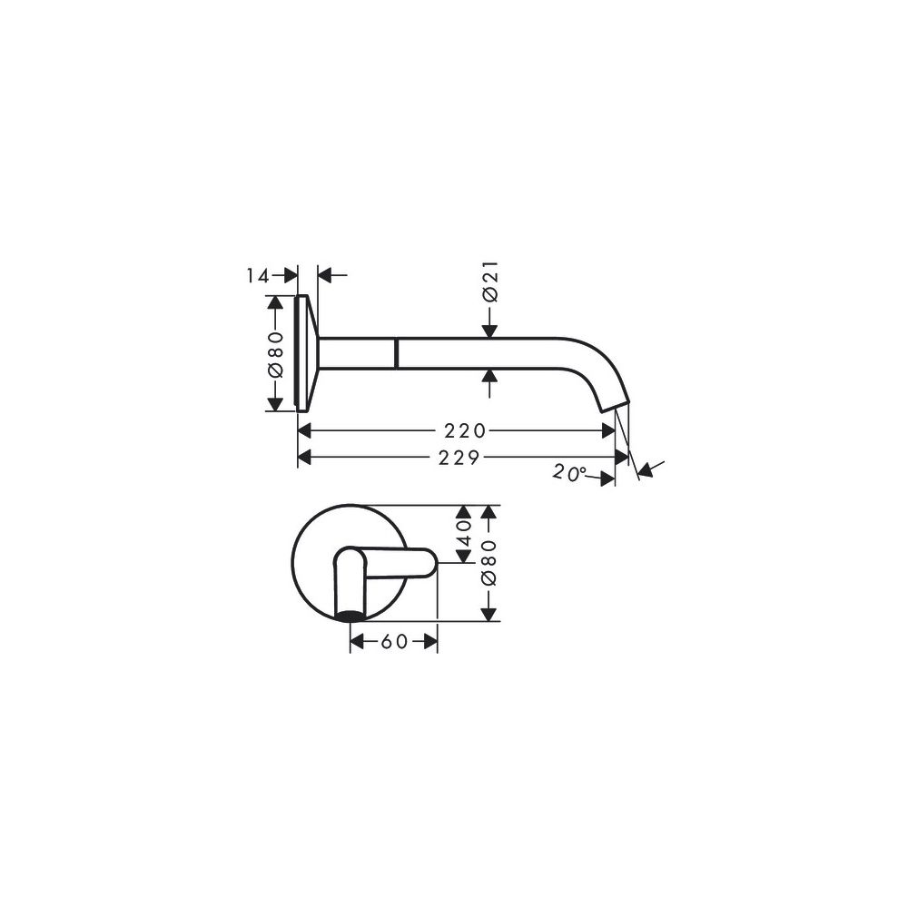 Hansgrohe AXOR One Waschtischmischer Unterputz für Wandmontage Select, Auslauf 220m... HANSGROHE-48112800 4059625371404 (Abb. 3)