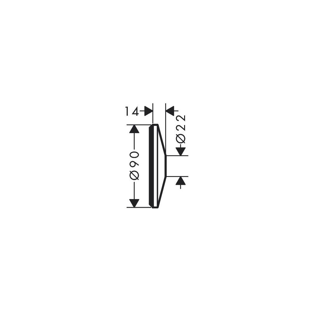 Hansgrohe AXOR One Rosette D. 90mm für 1-Loch Waschtischmischer Unterputz, Brushed ... HANSGROHE-13611250 4059625371640 (Abb. 2)