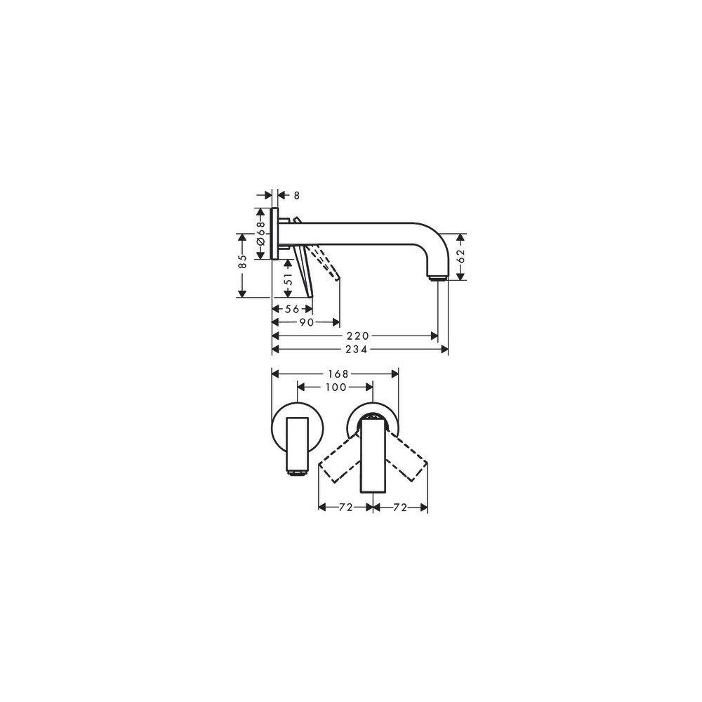 Hansgrohe AXOR Citterio Einhebel-Waschtischmischer UP 5l/min für Wandm., Hebelgriff... HANSGROHE-39181000 4059625358719 (Abb. 3)