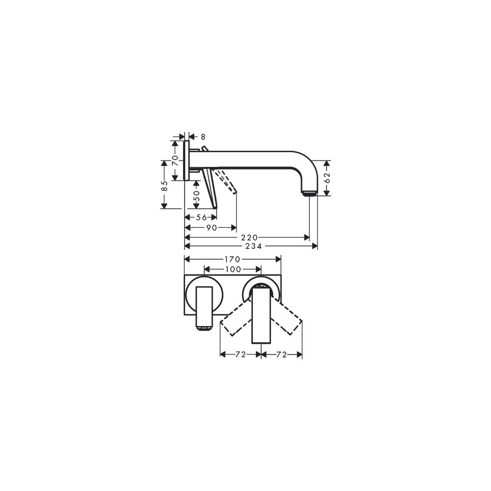 Hansgrohe AXOR Citterio Einhebel-Waschtischmischer UP, 5l/min, für Wandm., Hebelgri... HANSGROHE-39119300 4059625373422 (Abb. 2)