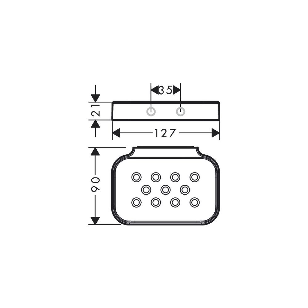 Hansgrohe AXOR Universal Circular Seifenschale, 127x21x90mm, Kunststoff, Brushed Br... HANSGROHE-42805950 4059625387474 (Abb. 2)