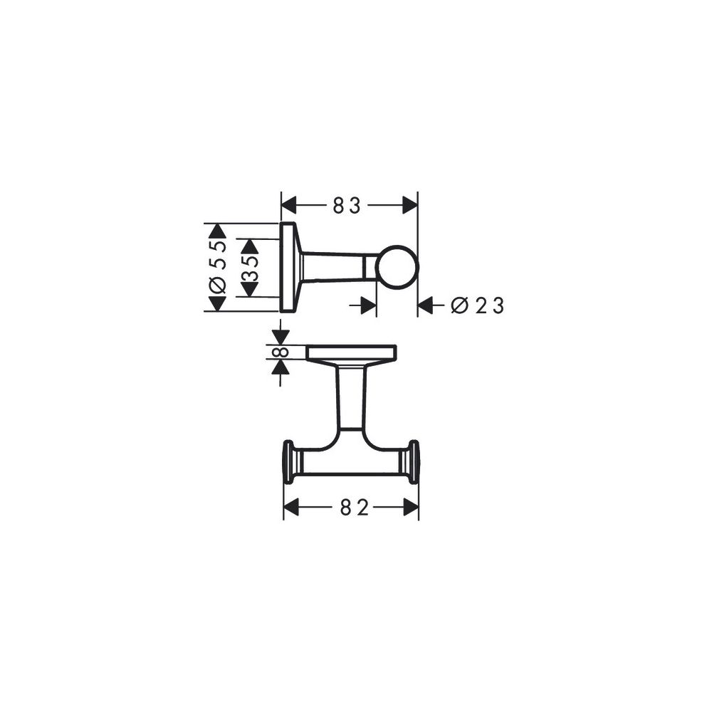 Hansgrohe AXOR Universal Circular Handtuchhaken doppelt, 55x83mm, Chrom... HANSGROHE-42812000 4059625367315 (Abb. 3)