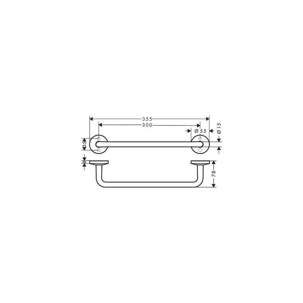 Hansgrohe AXOR Universal Circular Haltestange, 355mm, Metall, Mattschwarz... HANSGROHE-42813670 4059625367445 (Abb. 3)