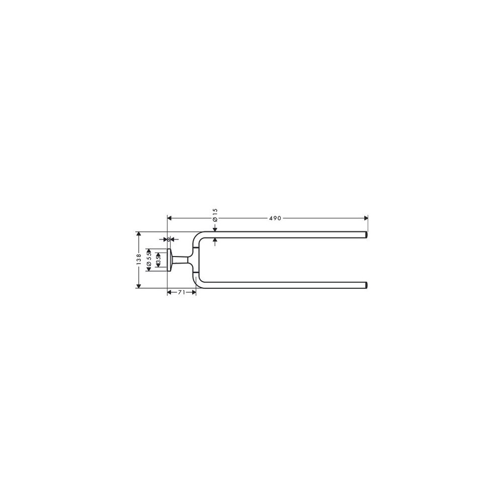 Hansgrohe AXOR Universal Circular Handtuchhalter zweiarmig, 490mm, Metall, Brushed ... HANSGROHE-42822340 4059625388396 (Abb. 3)
