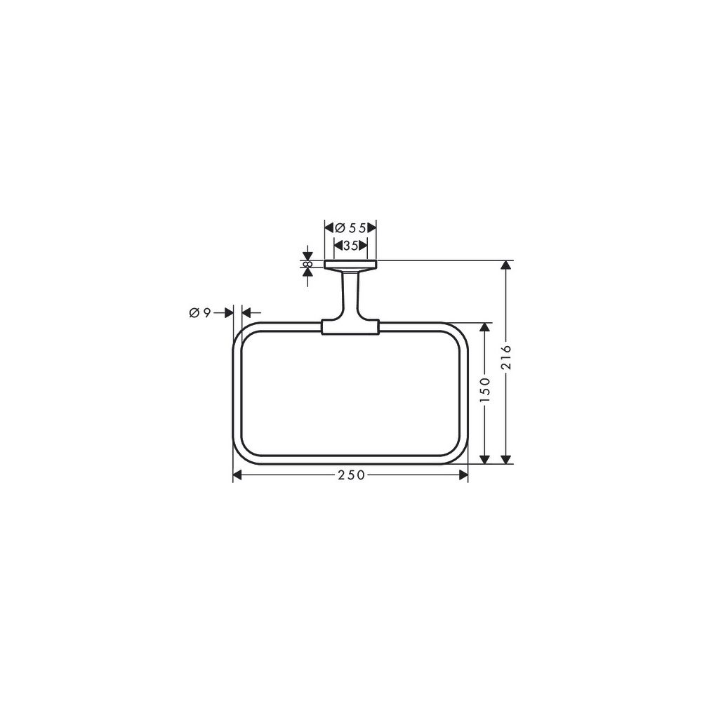 Hansgrohe AXOR Universal Circular Handtuchring, schwenkbar, Metall, Polished Nickel... HANSGROHE-42823830 4059625387047 (Abb. 2)