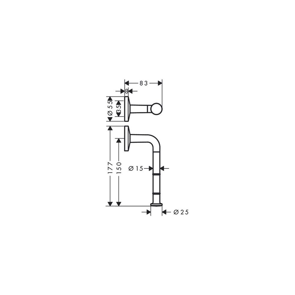Hansgrohe AXOR Universal Circular Toilettenpapierhalter, 83mm, Metall, Mattschwarz... HANSGROHE-42856670 4059625367353 (Abb. 3)