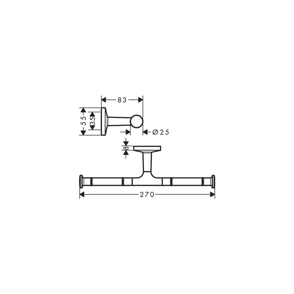 Hansgrohe AXOR Universal Circular Toilettenpapierhalter doppelt, Wandmontage, Brush... HANSGROHE-42857950 4059625387917 (Abb. 2)