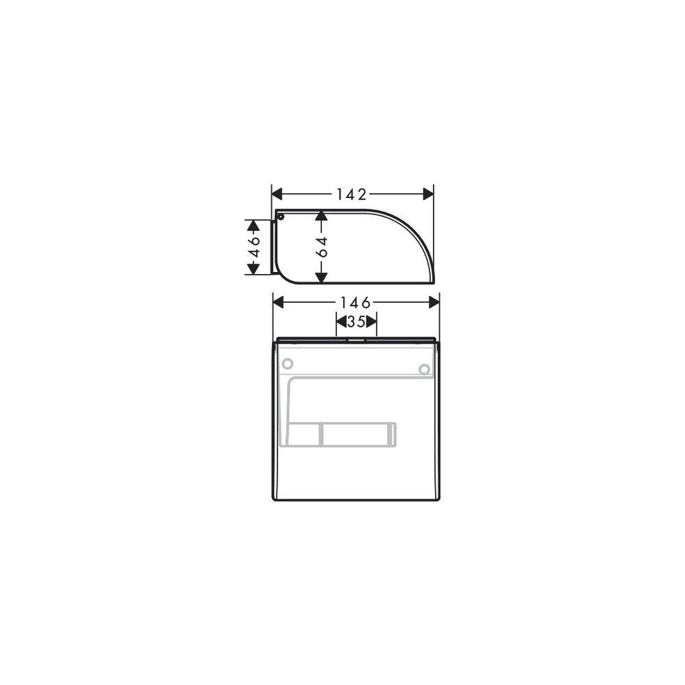 Hansgrohe AXOR Universal Circular Toilettenpapierhalter, Deckel, 142x64mm, Brushed ... HANSGROHE-42858340 4059625388839 (Abb. 3)