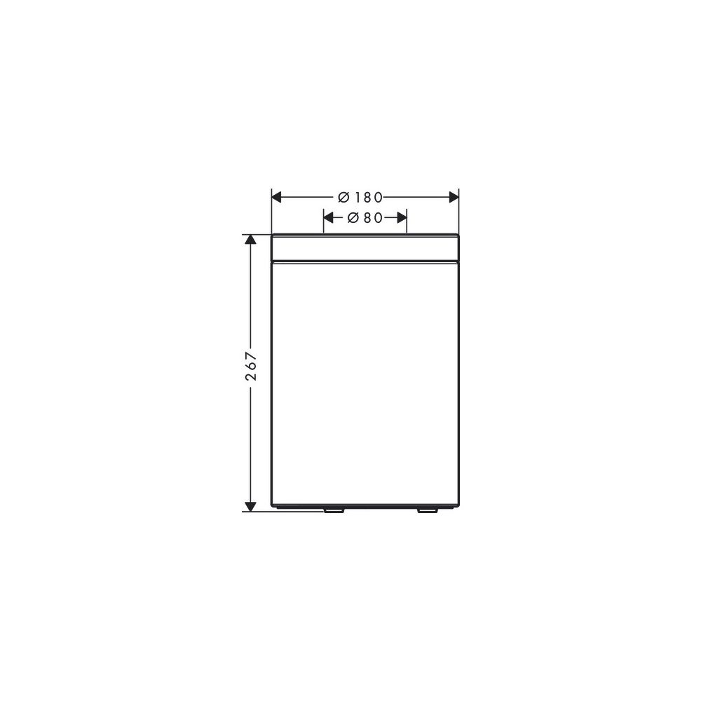 Hansgrohe AXOR Universal Circular Abfalleimer, 5L, 267x180x180mm, Chrom... HANSGROHE-42872000 4059625367735 (Abb. 2)